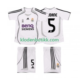 Real Madrid ZIDANE 5 2006 2007 Barn Retro Hjemme Fotballdrakt Kortermet